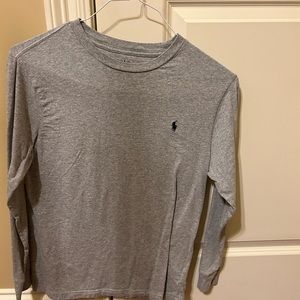 Boys Large (14-16) gray long sleeve Polo Ralph Lauren T-shirt, barely worn